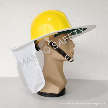 Hi-Viz Sicherheit Sun Brim auf Helm verwendet